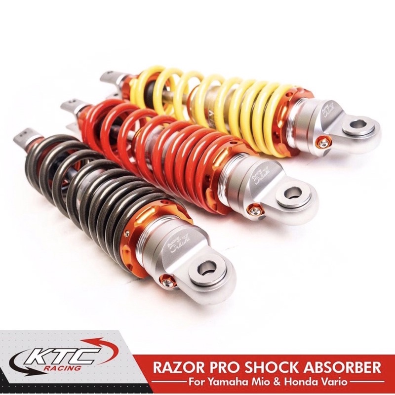 Shock KTC Racing Razor Pro Steering Dumper Singel Shock 300mm 325mm Shockbreaker Matic Mio Lexi Beat Vario Click Vario 125 150 Genio Scoopy  FOURSIX_46