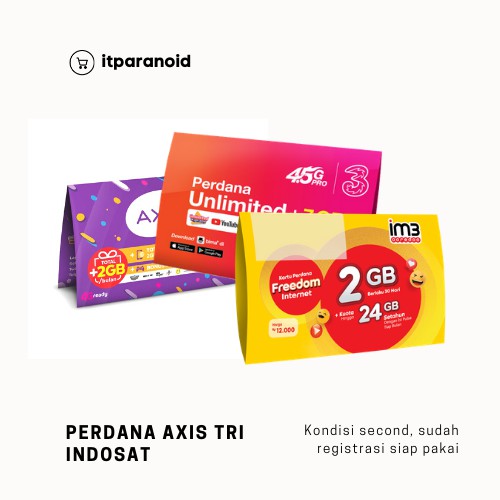 Kartu Perdana Axis Indosat Tri Sudah Registrasi