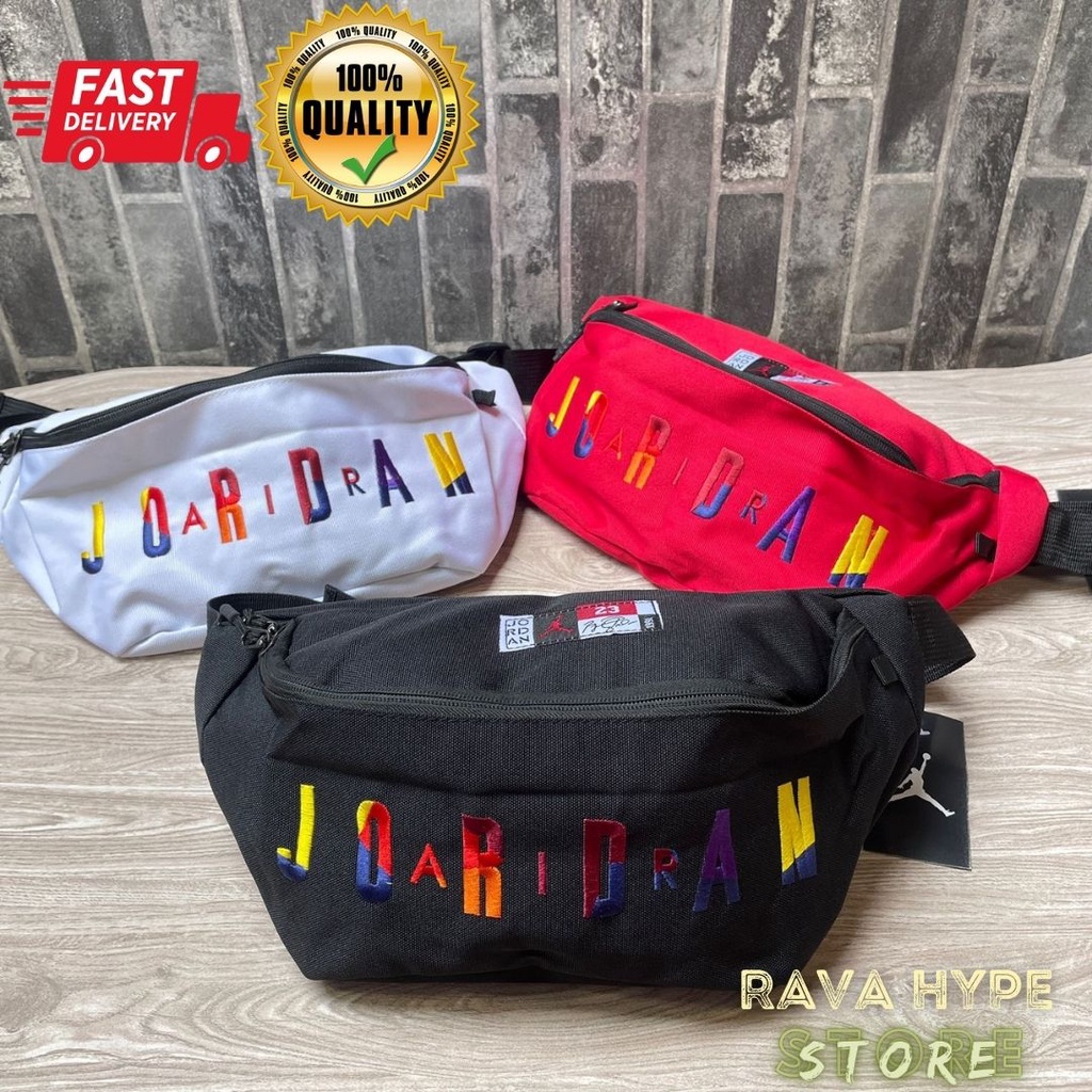 Waistbag Jordan Rainbow / Tas Jordan Tas Selempang Tas Pinggang