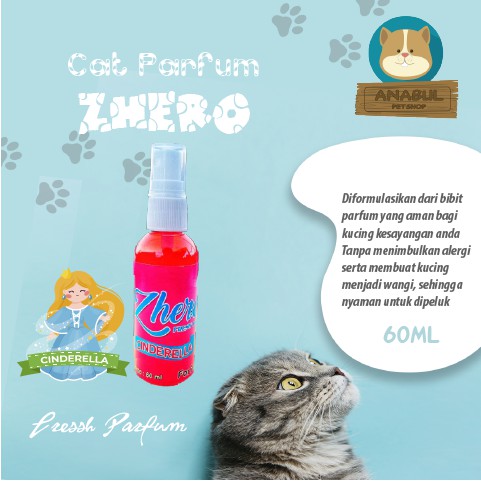 Parfum Kucing &amp; anjing Zhero Spray fresh parfum 60ml Cinderella Fresh Flower Exotic