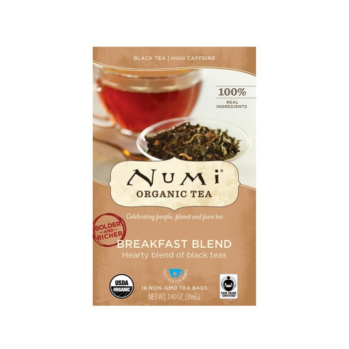 

NUMI Organic Breakfast Blend Tea Bags 39.6gr - Teh Organik - Non GMO