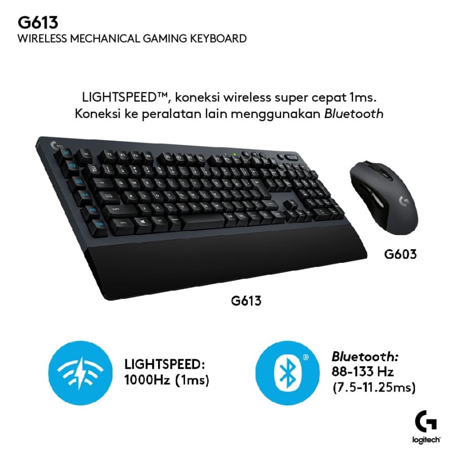 Logitech G613 Keyboard Gaming Wireless Mechanical