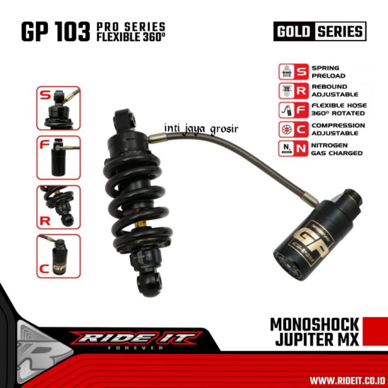 Shock Tabung Belakang Ride-It GP Premium JupiterMX
