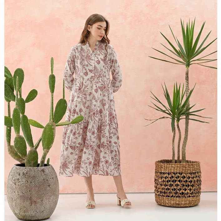 Baju Daster Dress Wanita Batik Premium Modern Busana Muslim Gamis Cewek Hijab Syari Jumbo Arab Allsi