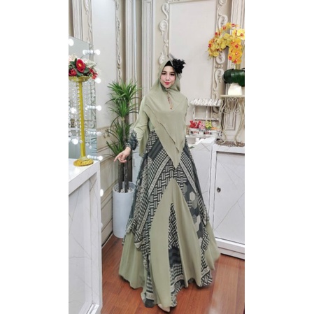 Firdaus Series Ori by Humaira / Gamis Set Syar’i / Gamis Pesta Mewah / Dress Muslimah / Baju Syar'i Terbaru / Fashion Muslimah Branded-7