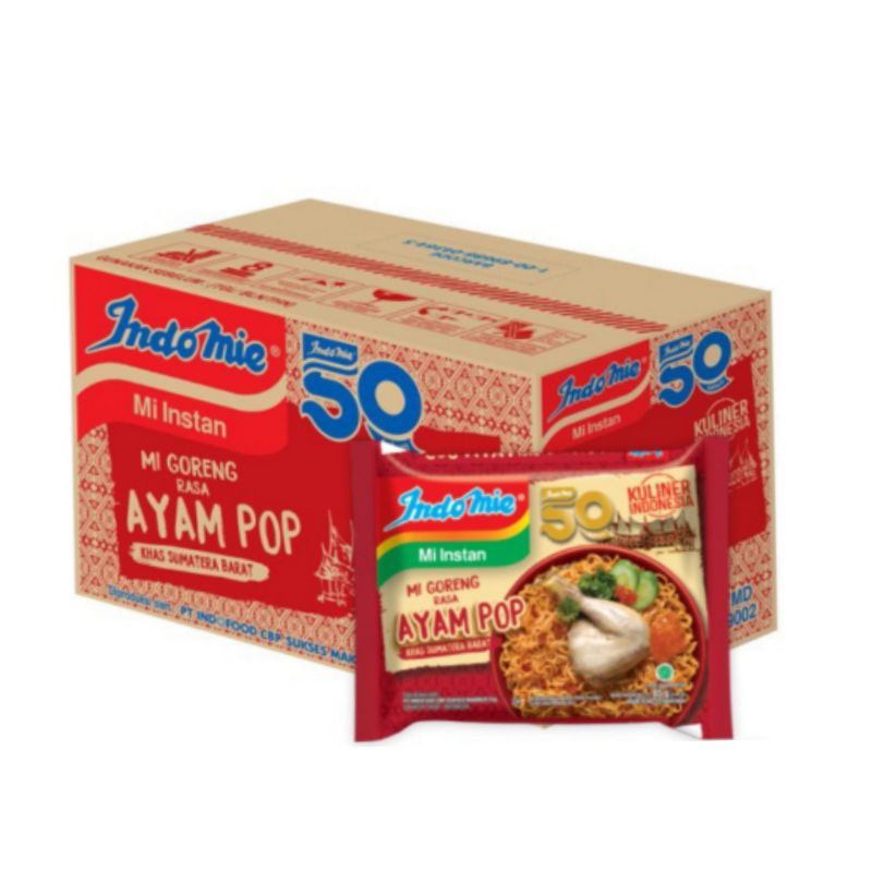 Indomie Mie Goreng Rasa Ayam Pop 1 Dus isi 40 Pcs