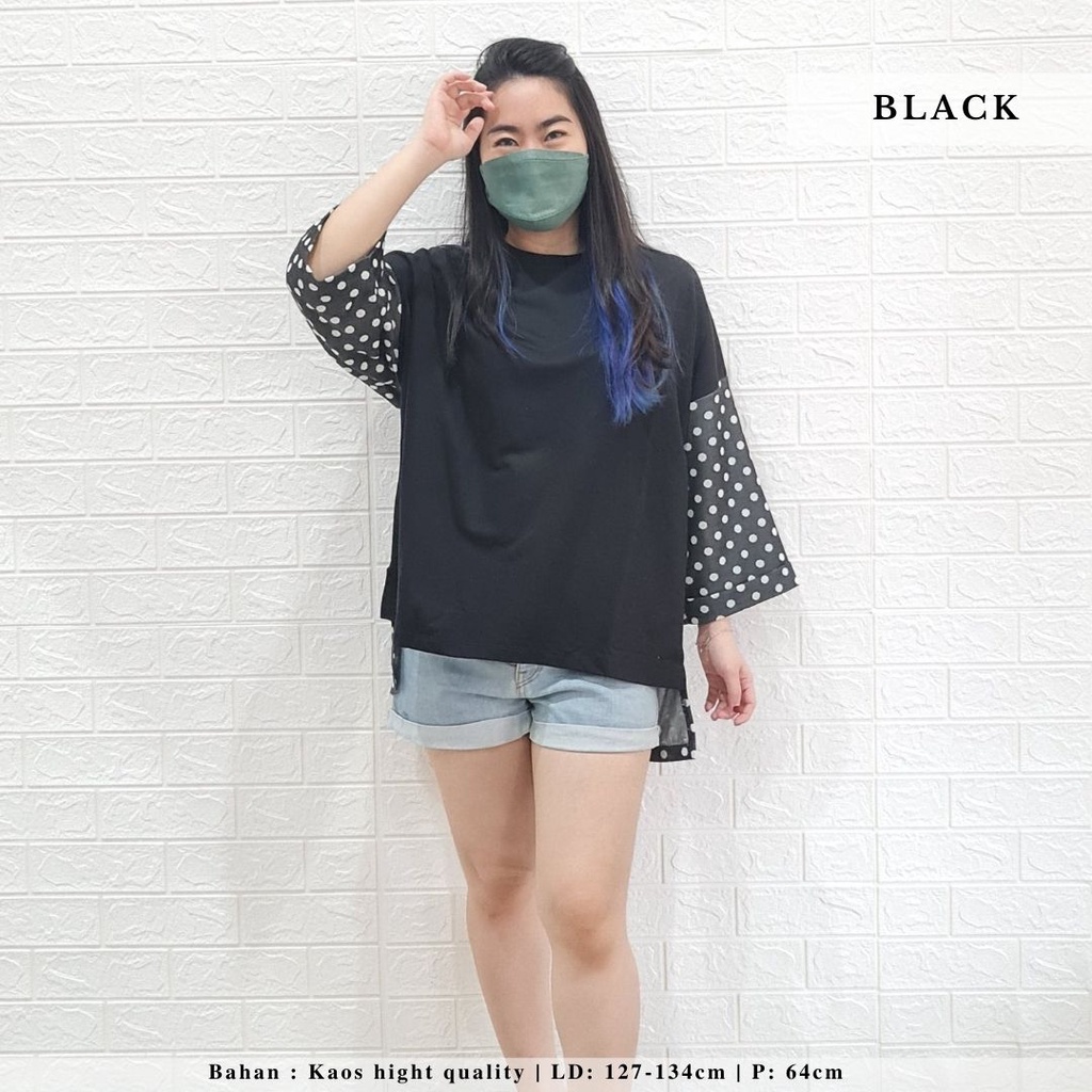 1141 polka oversize blouse