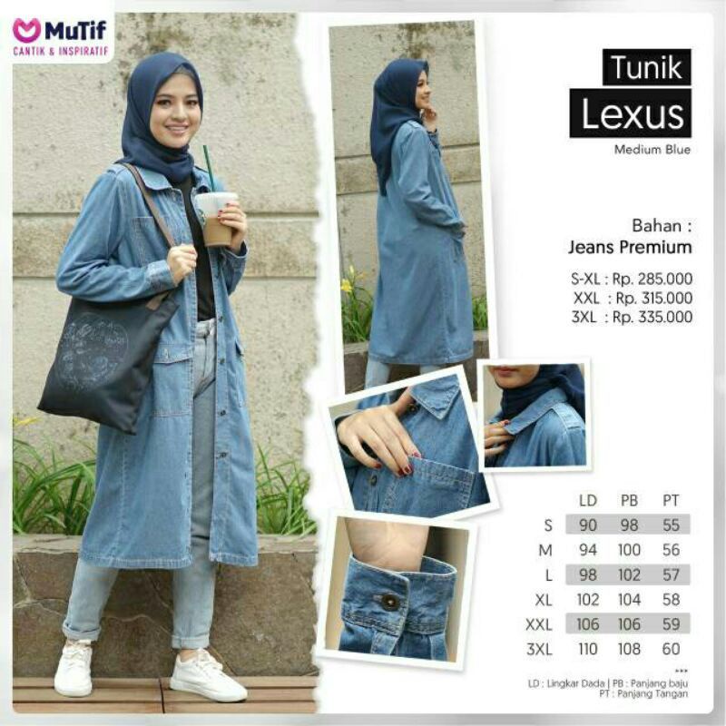 ATASAN TUNIK DENIM LEXUS © MUTIF