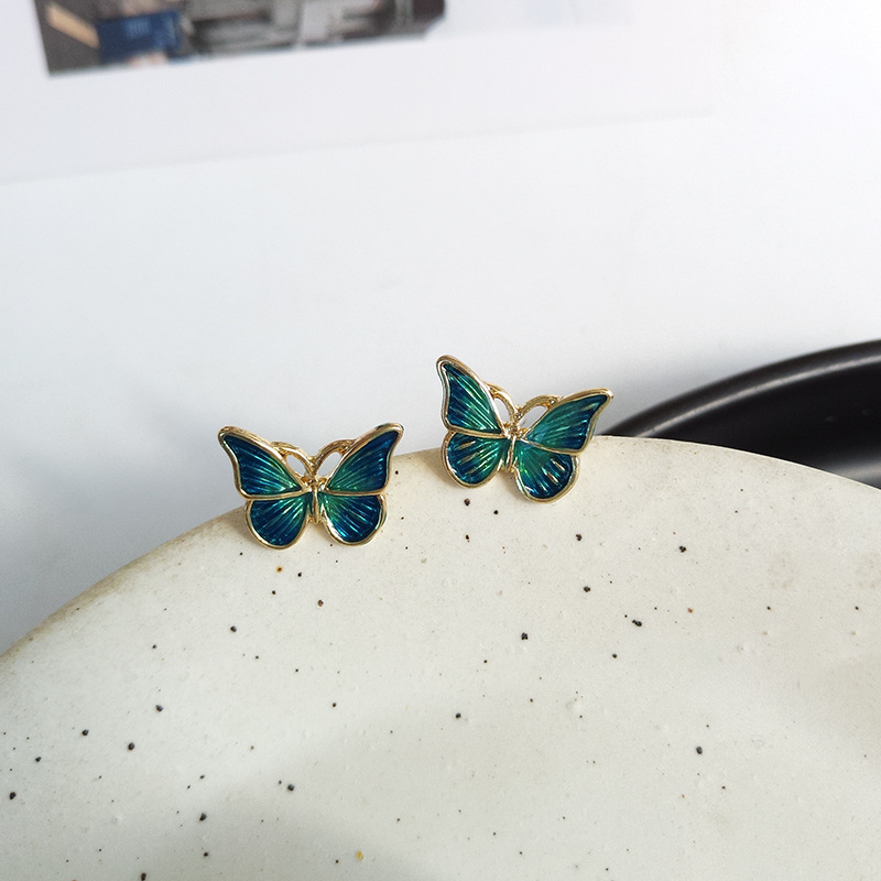 Butterfly Silver Plated Earring Ear Studs Fashion Accessory