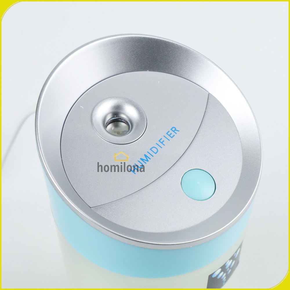 USB Air Humidifier Aromatherapy Oil Diffuser Gelas 300ml Mobil Car Taffware HUMI Small O H207 Blue