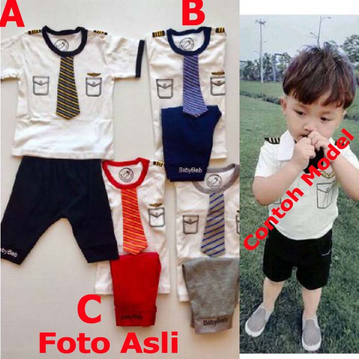 Baju Bayi Laki Laki Setelan Dasi - Pilot Vos