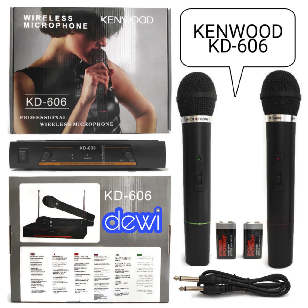 MIC KENWOOD KD-606 / MICROPHONE WIRELESS KENWOOD KD606 / MIC DOUBLE WIRELESS KENWOOD KD 606