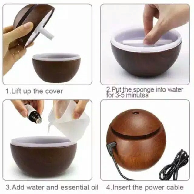 [ TAFFWARE ] Humidifier Aromatherapy Ultrasonic Pewangi Ruangan / Air Diffuser Aroma Terapi Purifier Essential Oil