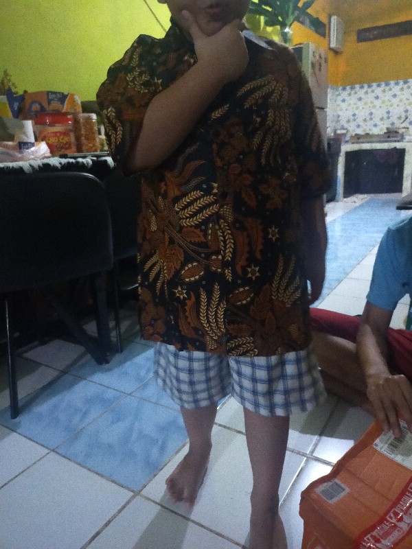 Batik Anak / Hem Anak Pendek Laki Laki Motif Ulir 1-6 Tahunnn