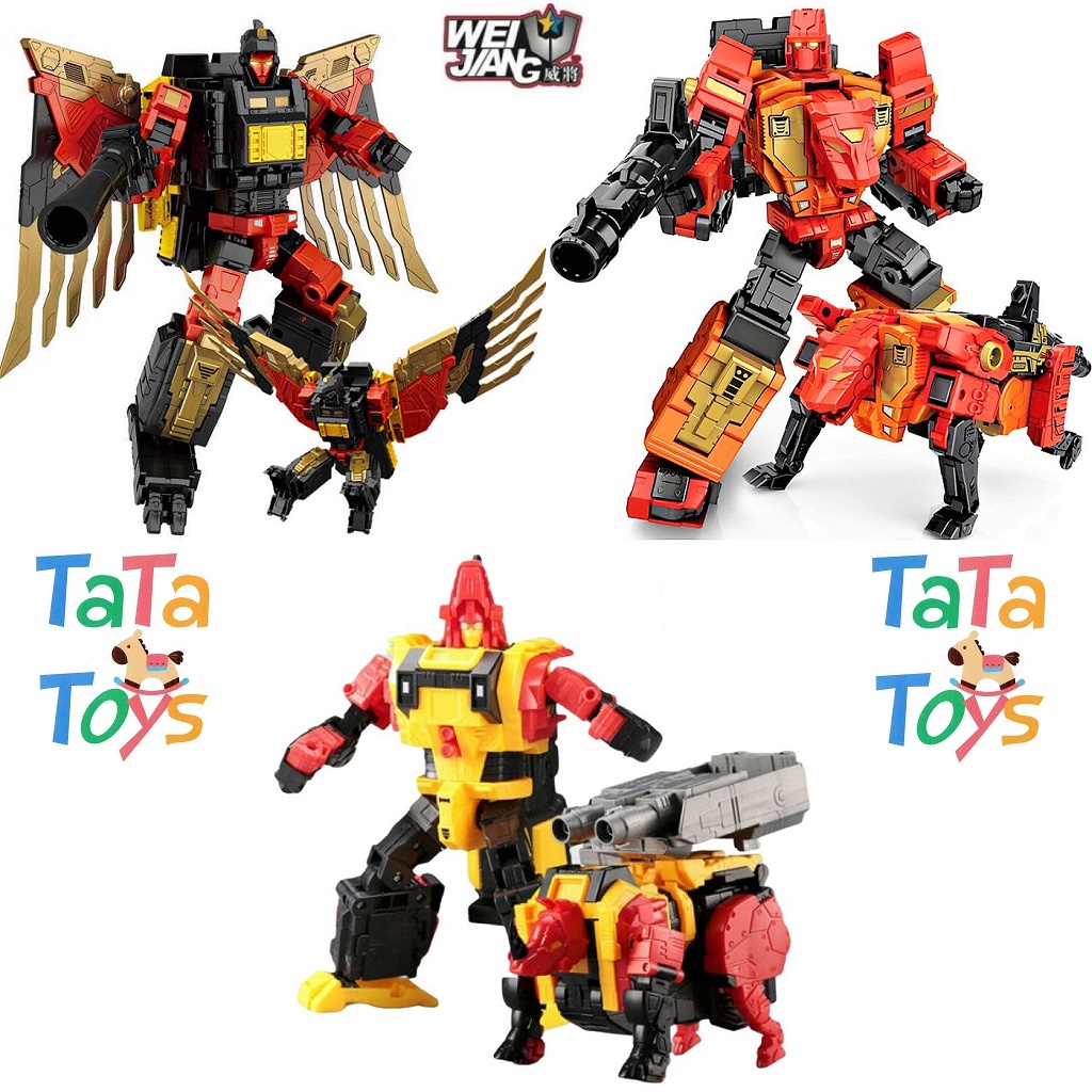 Robot WeiJiang War Eagle - Sabertooth - Iron Rhino - Sky Soarer Predaking Combiner