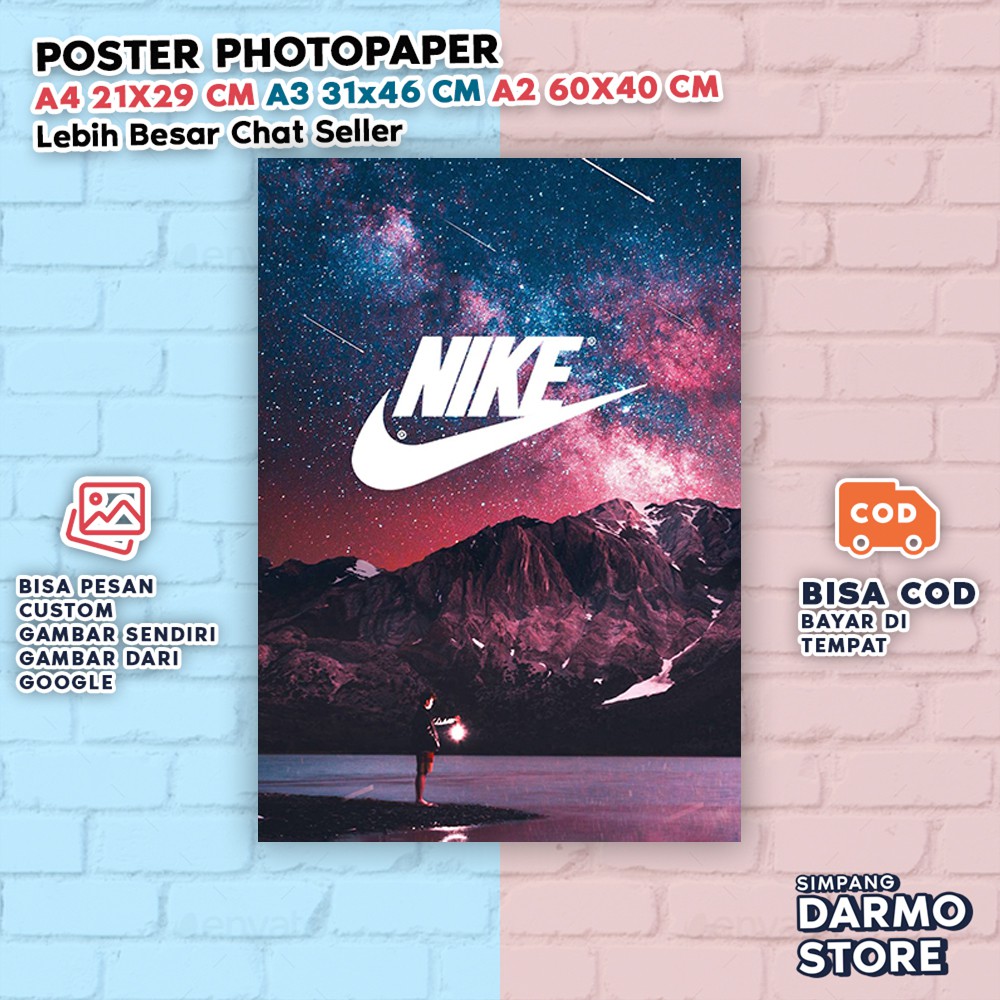 Poster Nike Versi Vintage Retro dan Terbaru Colabs Nike X Jordan Air Hiasan Dinding Hypebeast Hypebi