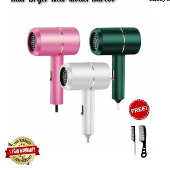 Hair Dryer Cold &amp; Hot Air New Model Low Watt 550watt Pengering Rambut - Putih