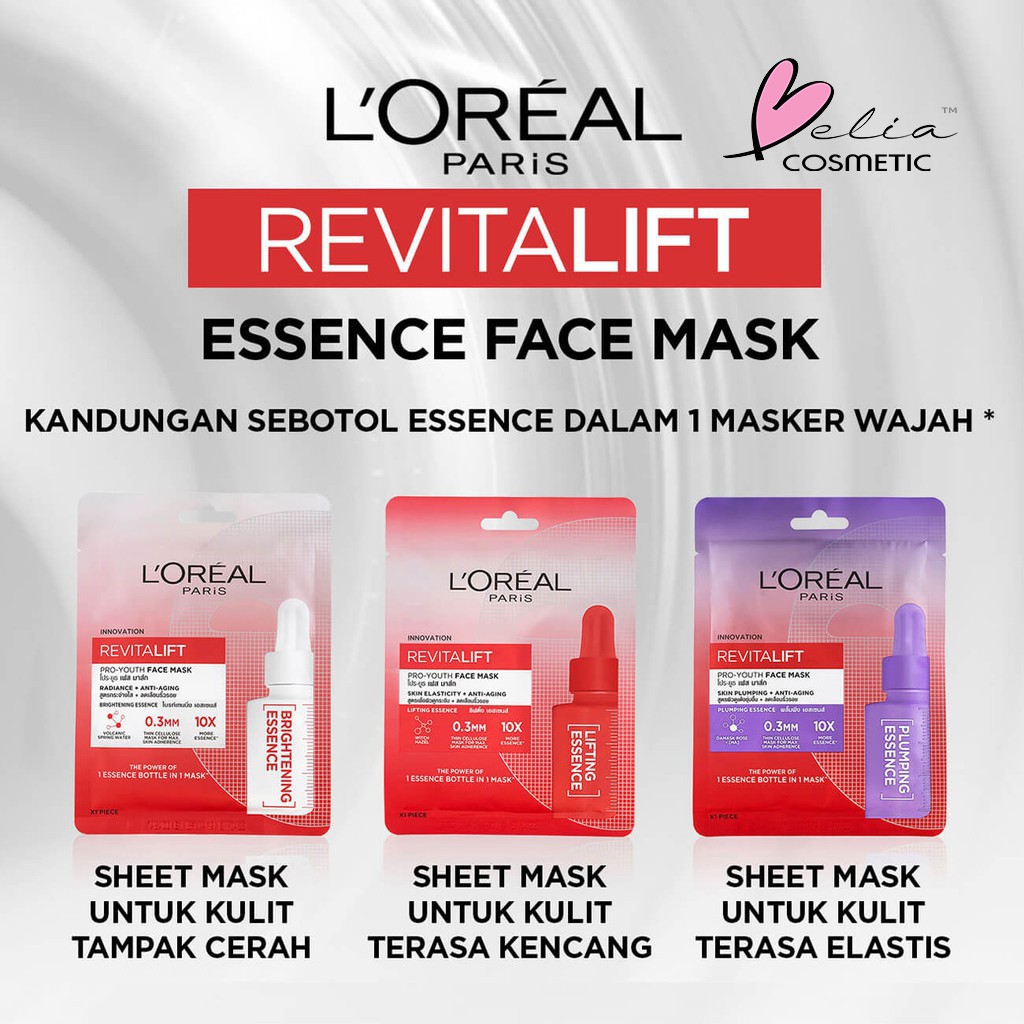 ❤ BELIA ❤ Loreal Revitalift Pro-Youth Face Mask + Anti Aging Crystal Micro Essence | L'Oreal Paris