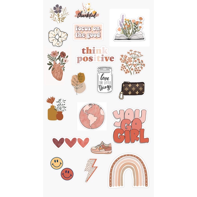 

peach edition sticker pack aesthetic korean journaling