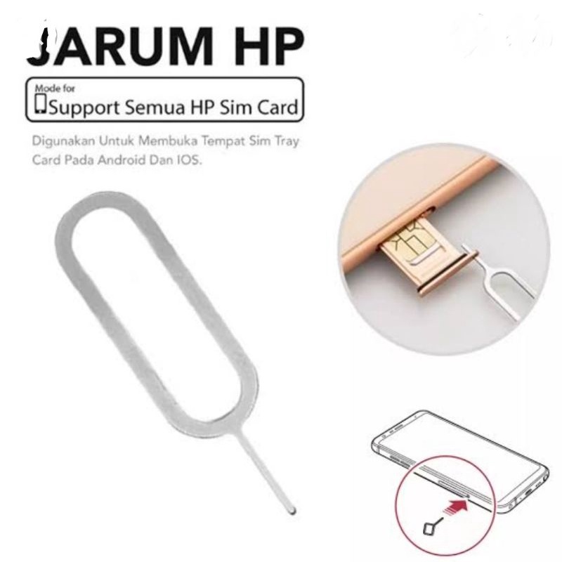 Tusuk jarum HP isi 100 pcs sim card ejektor tusukan pembuka kartu simcard