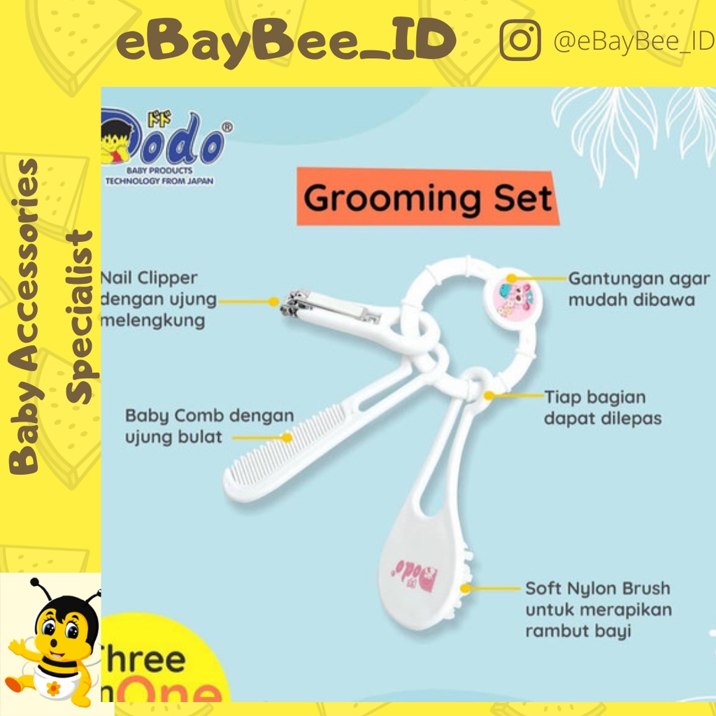 eBayBee_ID DODO Grooming Set Baby | Gunting Kuku + Sikat Sisir Set BAYI ANAK | 0+