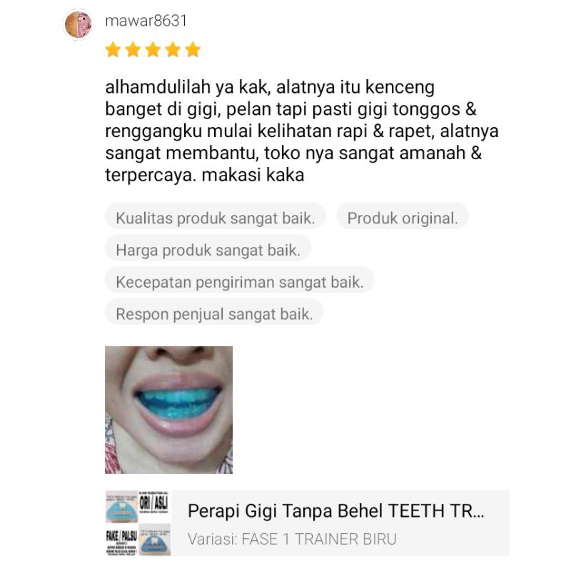 PERAPIH GIGI TEETH TRAINER ALIGNMENT PERAPI GIGI TONGGOS RENGGANG GINGSUL BEHEL ZEYTEETH ORIGINAL