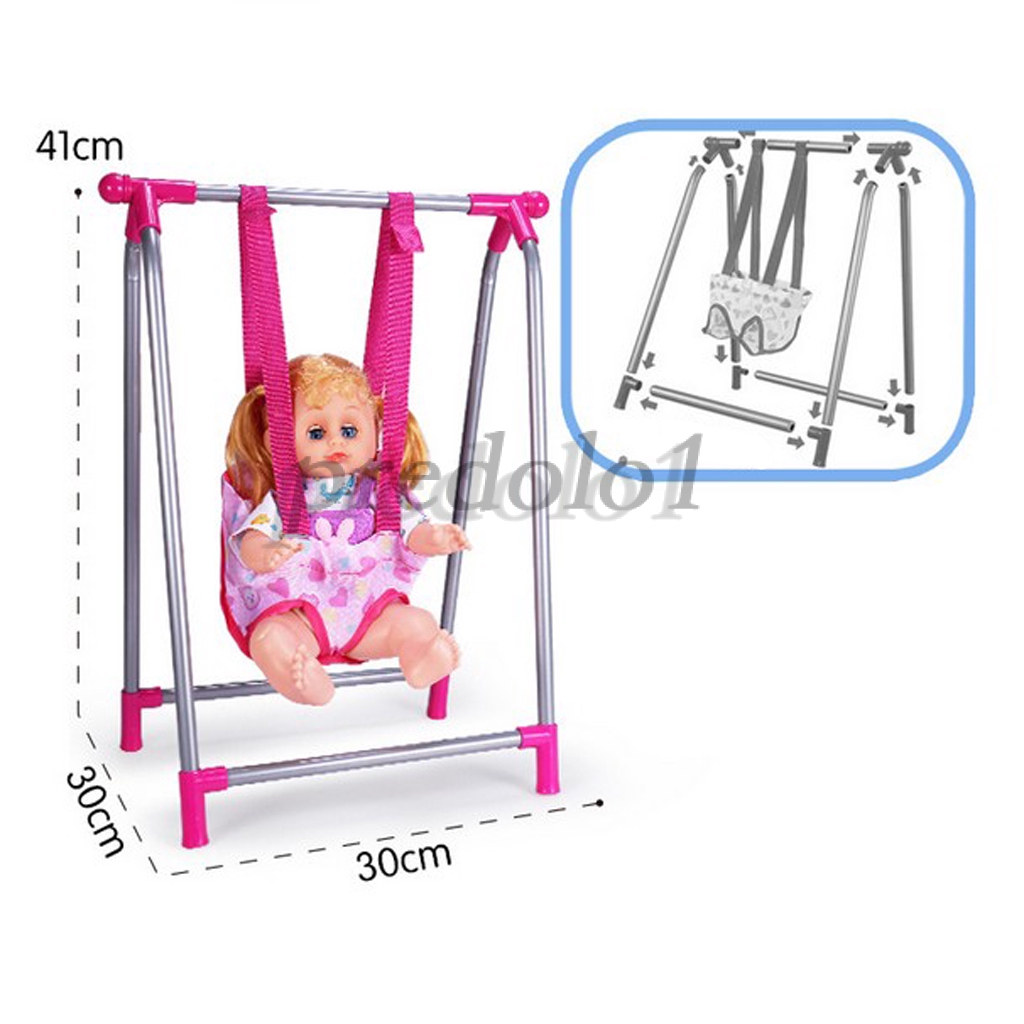 MagiDeal Baby Toddler Swing ABS Plastic Furniture for 9&quot;-12&quot; Reborn Dolls