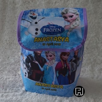 Tas Ultah Anak Ransel Custom Foto / Tas Souvenir Anak / Tas Ransel Ultah Pakai Nama / Frozen