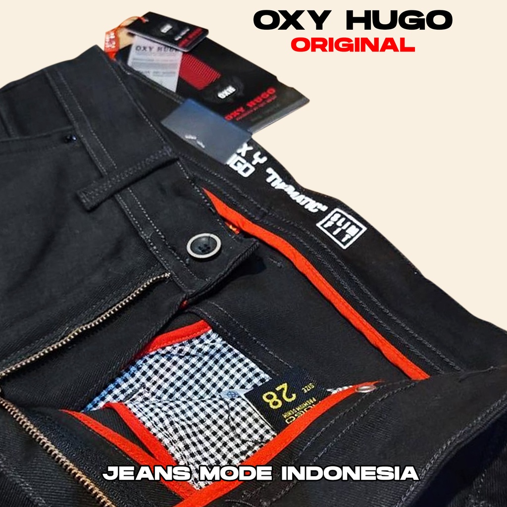 Celana panjang slimfit pria OXY HUGO original  Chinos Soft