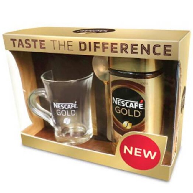 

Nescafe Gold Rich & Smooth100gr + gelas + sendok + bubble wrap + box