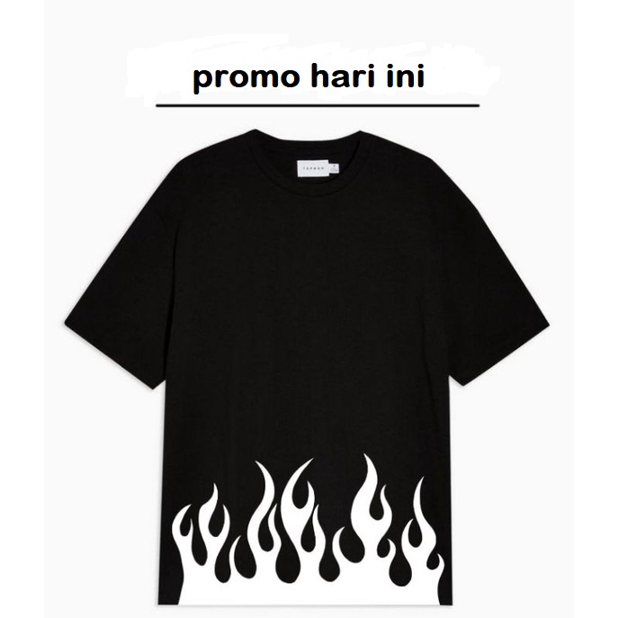 t-shirt motif api,kaos viral kekinian tiktok motif api,baju motif terbakar/motif api