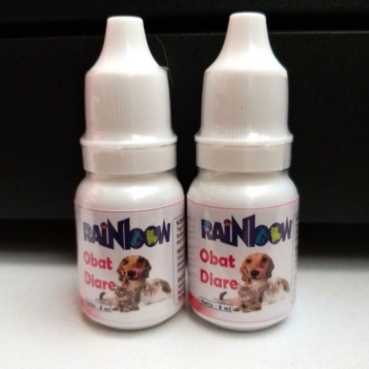 obat diare kucing anjing dan kelinci - rainbow obat diare 8 ml