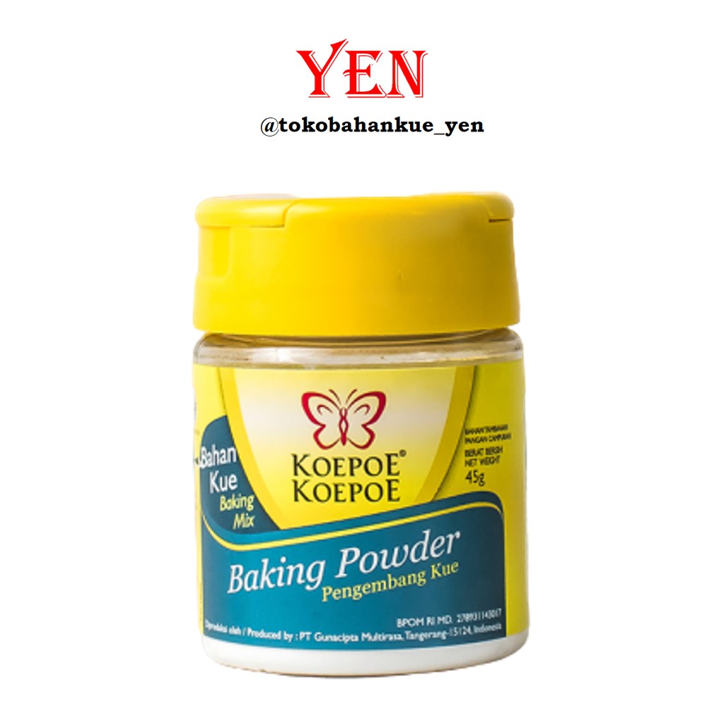 

Koepoe Koepoe (Kupu Kupu) Baking Powder / Pengembang Kue 45 gr