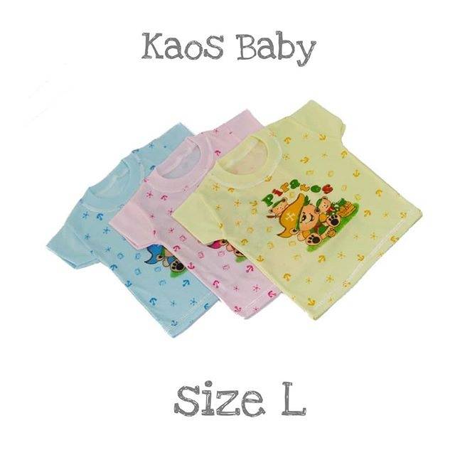 Kaos Oblong Bayi size L/Kaos Bayi size L (Sablon)