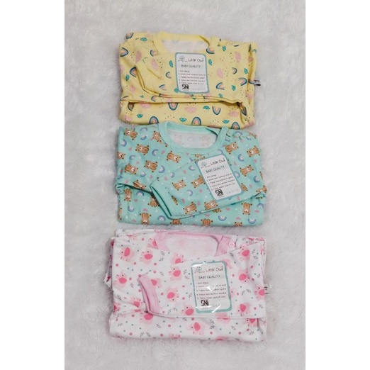 Setelan Bayi Oblong Lengan Panjang Merk Little Owl Piyama Baju Tidur Bayi SNI
