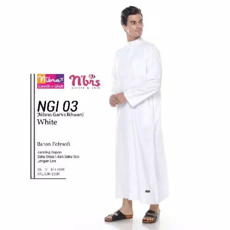 [DISKON 50% ] TERMURAH NIBRAS GAMIS IKHWAN NGI 03