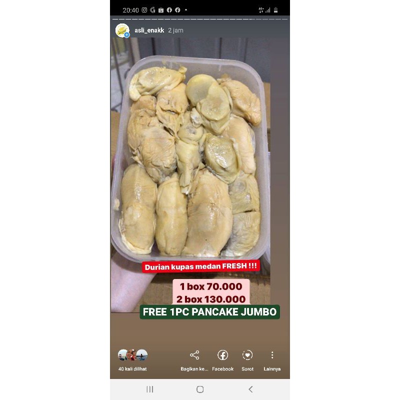 

paket durian 130.000