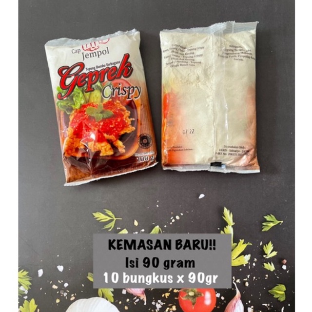 (10pcs x 90gr) Tepung Geprek Crispy Cap Jempol