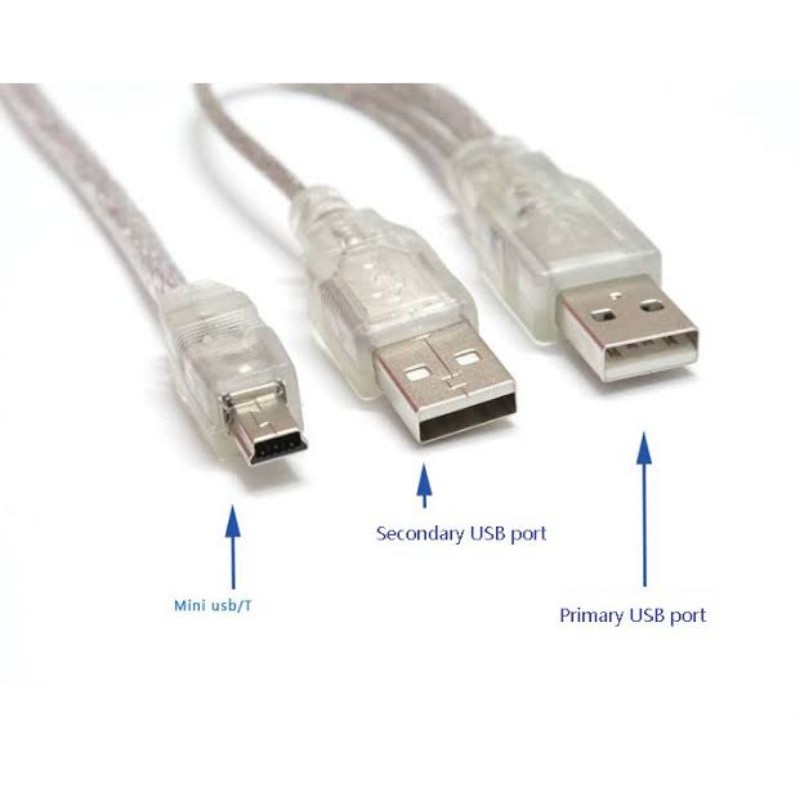 Kabel Data Hardisk External 2.5&quot; USB 2.0 Cabang 5 Pin HDD Ext Portable