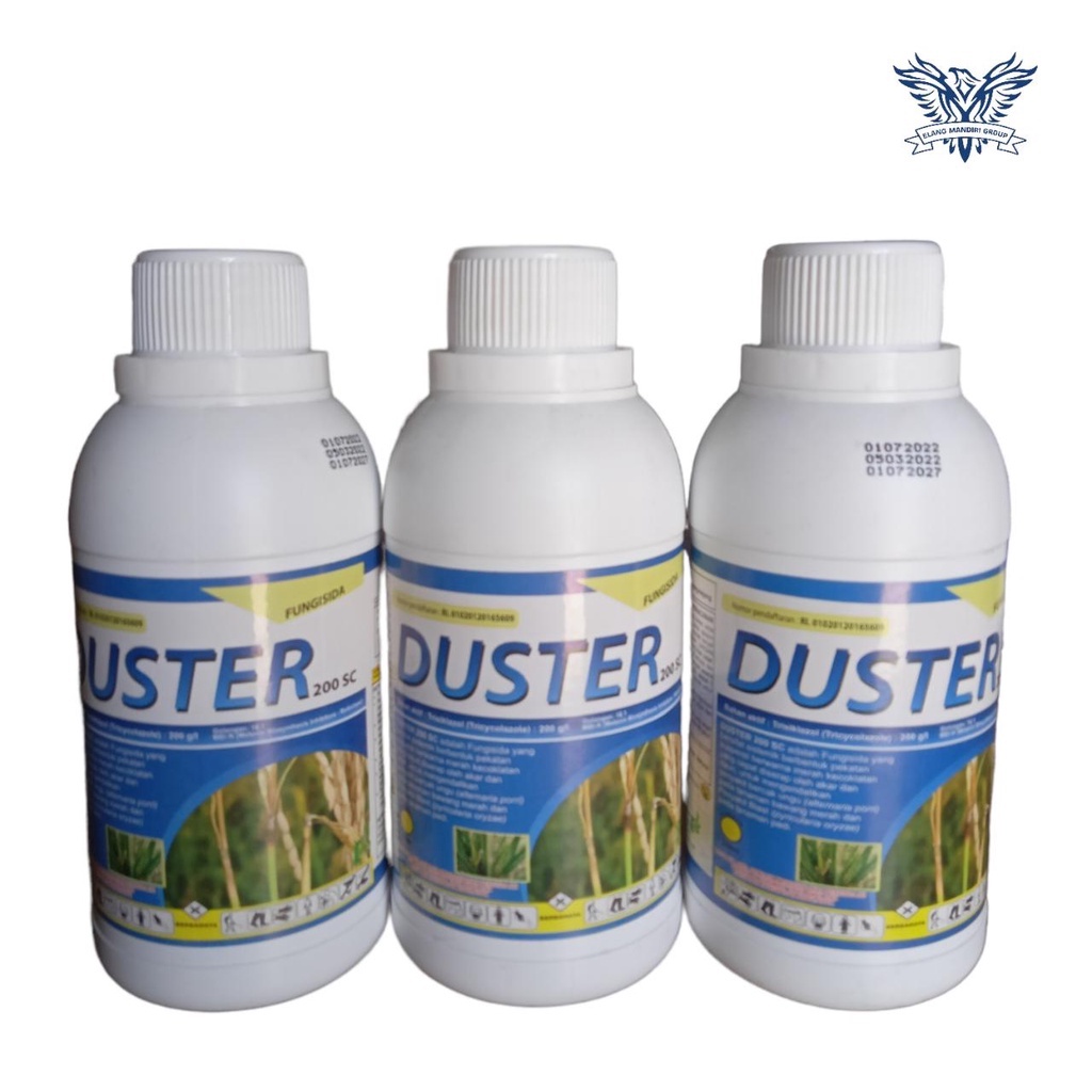 Duster 200SC 250ml Trisiklazole 200g/l  Fungisida / Mengendalikan Blast Teklik Busuk Batang