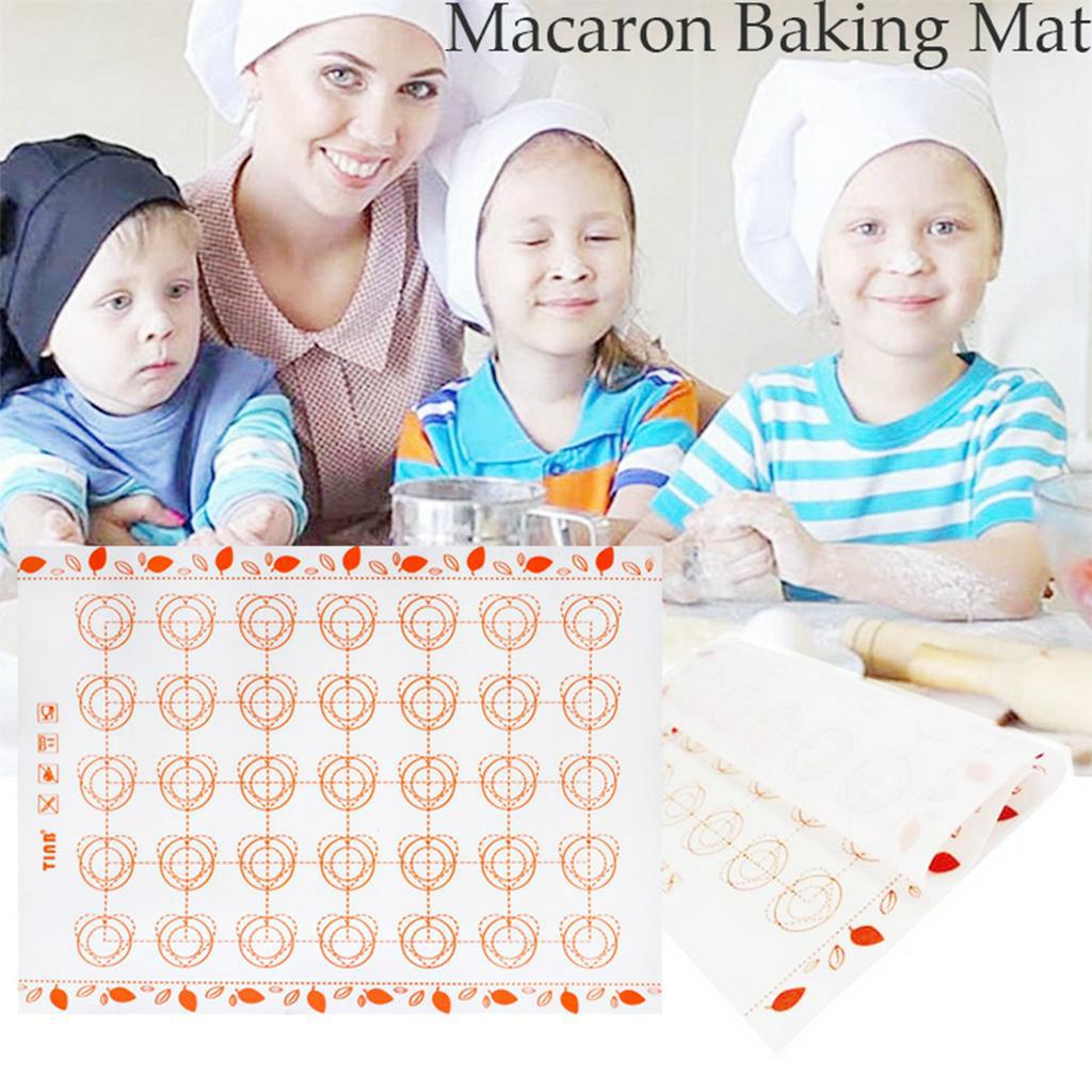 REBUY Non Stick Rolling Dough Pad Cookies Cake Tools Macaron Baking Mat Heat-resistant Fondant Kitchen Oven Silicone Home Pastry Sheet