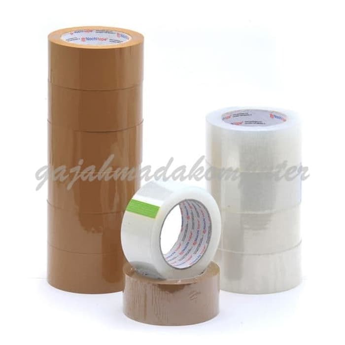 

Lakban / Plakban / Isolasi / Selotip Nachi Opp 2 inch 2" x 100 yard bening atau coklat