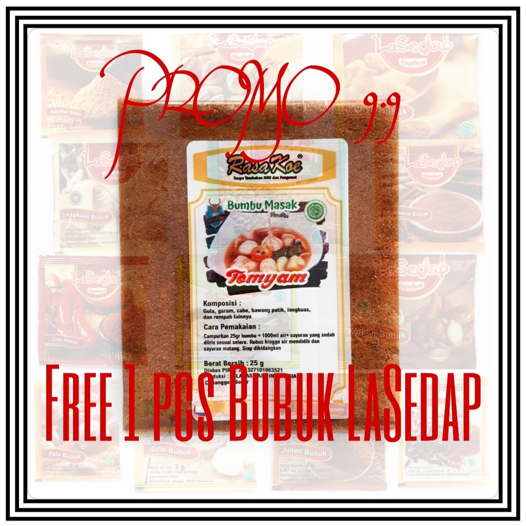 

Rasakoe Bumbu Masak Tomyam Non MSG 25gr