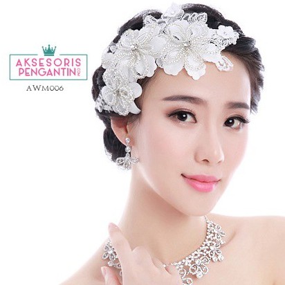 [SIAP KIRIM] TIARA PENGANTIN AKSESORIS WEDDING HEADPIECE HAIRBAND AWM006