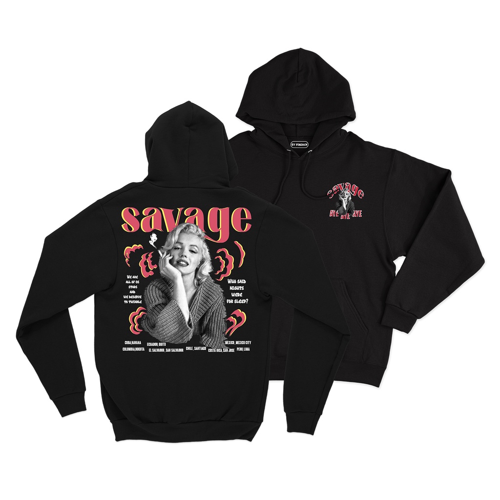 Sweaterpolos Hoodie Jumper SAVAGE ( Sablon ) Unisex Pria &amp; Wanita