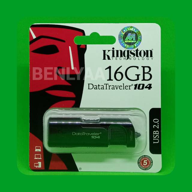 Flashdisk Kingston 16 GB | Flashdisk Kingston 16GB DT104 USB 2.0 | Original 100% Garansi