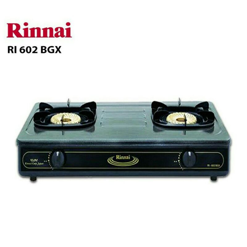 RINNAI RI-602 BGX KOMPOR GAS 2 TUNGKU / KOMPOR RINNAI RI602BGX / RINNAI RI 602 BGX