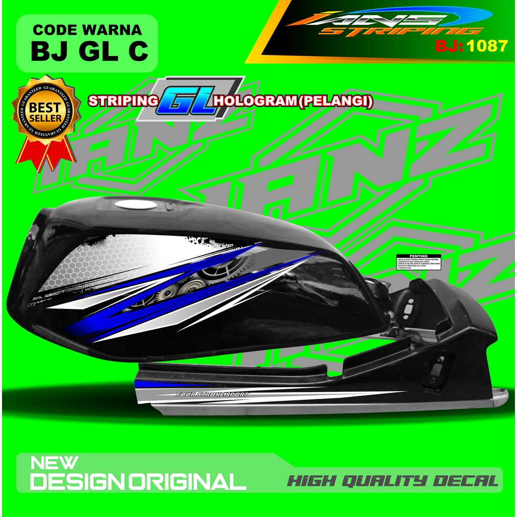 STRIPING GL PRO TERBARU / STIKER MOTOR GL TERMURAH / STRIPING MOTOR GL 100 / STIKER MOTOR