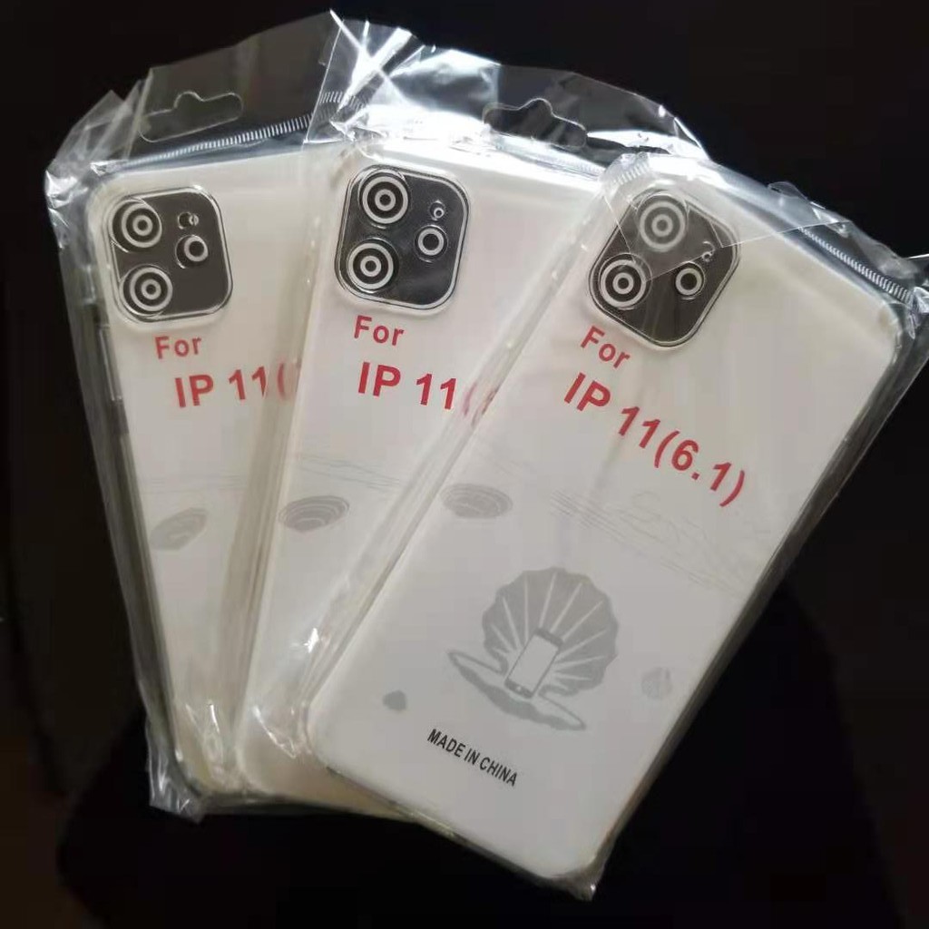 Softcase IPhone 13 12 11 Pro Max X XS 6 7 8 Transparan BeningCase IPhone Case silikon anti licin-lPhone 11