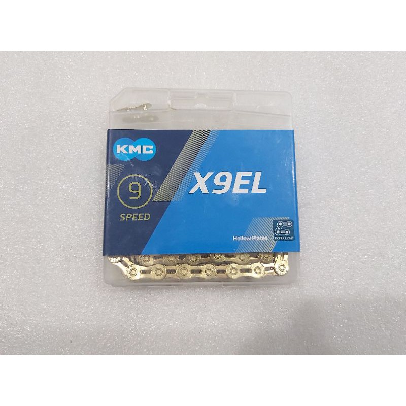RANTAI CHAIN KMC 9 SPEED X9EL HOLLOW PLATES GOLD